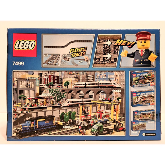 FLEXIBLE TRACKS Lego City LEGO Set #7499 NEW Sealed RETIRED Unopened - Picture 3 of 9